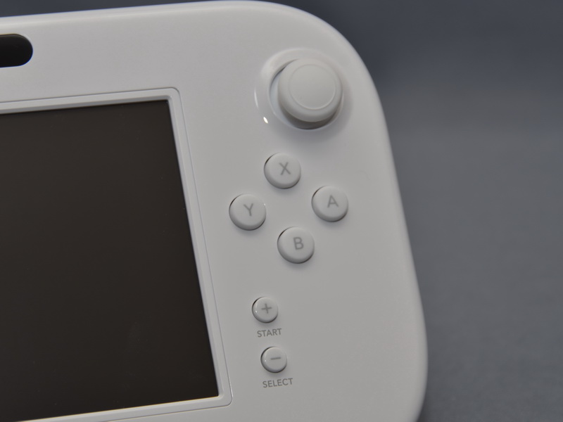 LCD 우측에는 아날로그 스틱과 A, B, X, Y, START (+), SELECT (-) 단추가있는