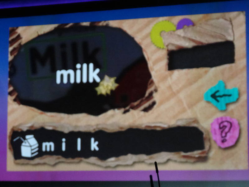 Qualcomm의 AR 어플리케이션 개발 플랫폼 Vuforia를 사용한 Android 용 교육용 애플리케이션의 데모.  제품 라벨을 카메라로 읽어내는 것으로, 알파벳을 기억해 간다