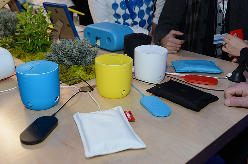 기존 무선 충전 대나 Bluetooth 스피커, NOKIA 부스 전시 모습