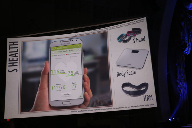 S HEALTH의 수많은 건강 옵션