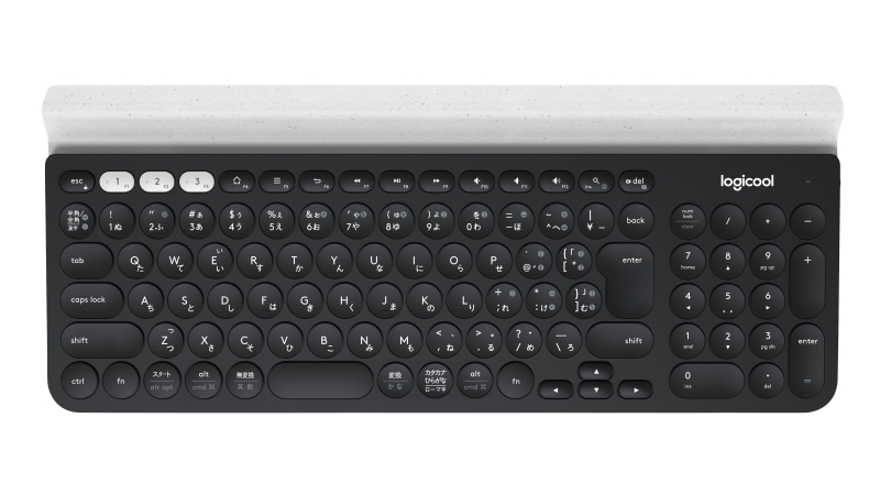 ロジクール、BluetoothとUSB無線に両対応したキーボード ～3デバイスと