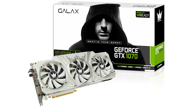 GALAX、白基板採用のGeForce GTX 1070搭載カード ～Parit製GeForce GTX