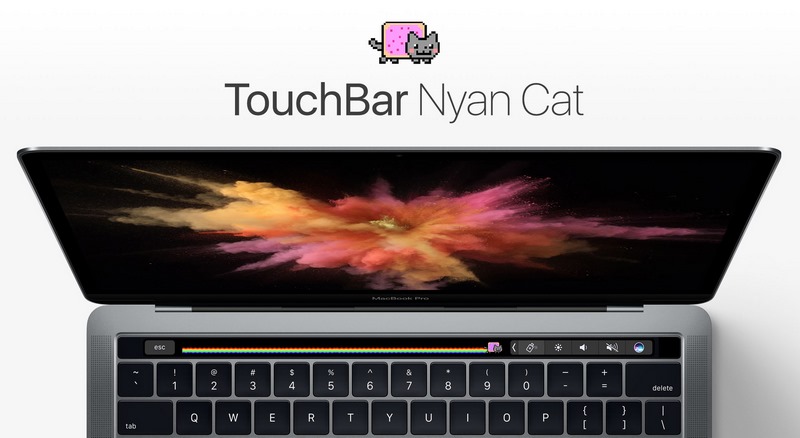ニュース・フラッシュ】Nyan CatをMacBook ProのTouch Barで走らせる