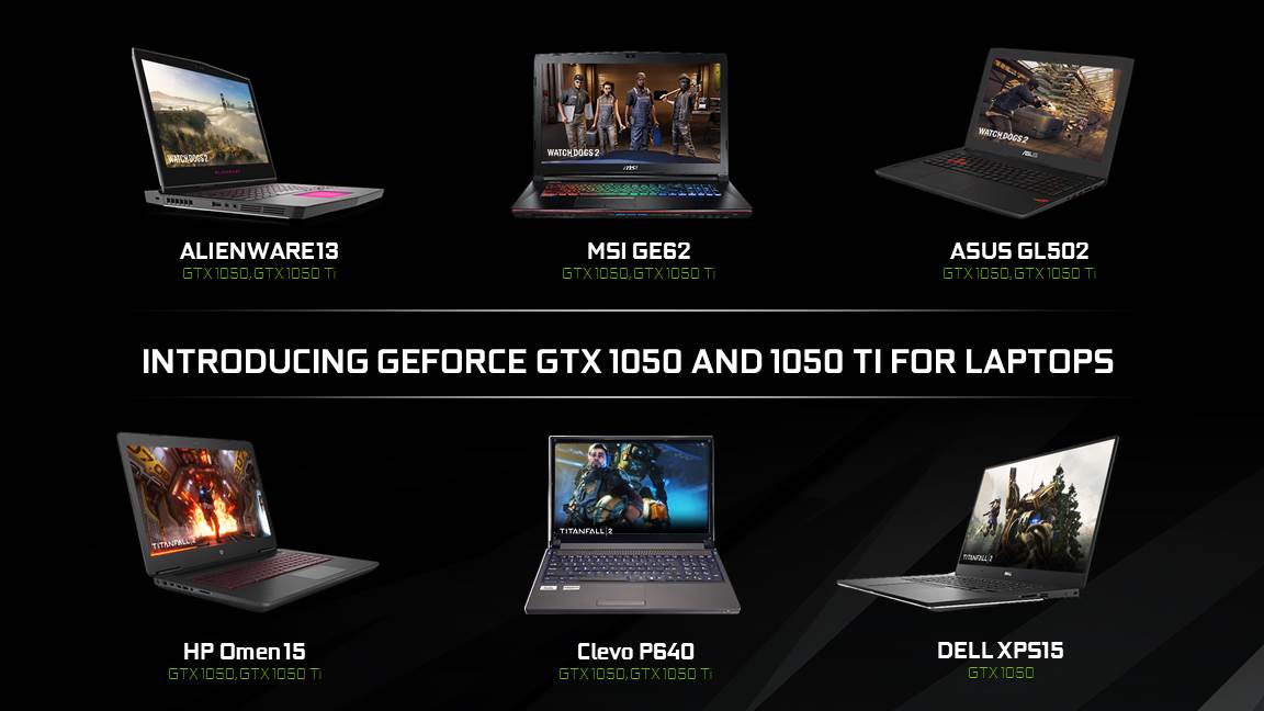NVIDIA、3倍の性能/電力効率を達成したノートPC向け「GeForce GTX 1050