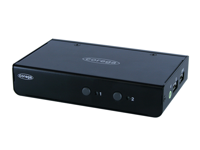 コレガ USBキーボード USBマウス ボックス型 パソコン自動切替器(CG-PC4KVMU-E) PC4台用 目安在庫=△ 