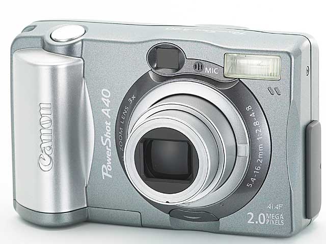 キヤノン、光学3倍ズーム/有効200万画素の「PowerShot A40」など