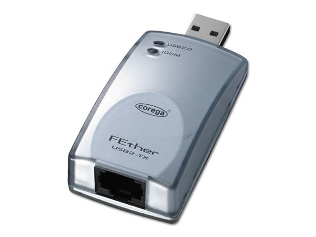 コレガ、USB 2.0対応小型Ethernetアダプタ「FEther USB2-TX」