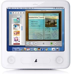 apple eMac M8950J/A G4-1GHz Mac OS 10.4