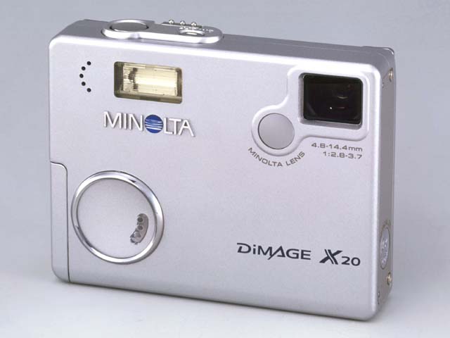 ミノルタ、実売3万円の屈曲光学系デジカメ「DiMAGE X20」