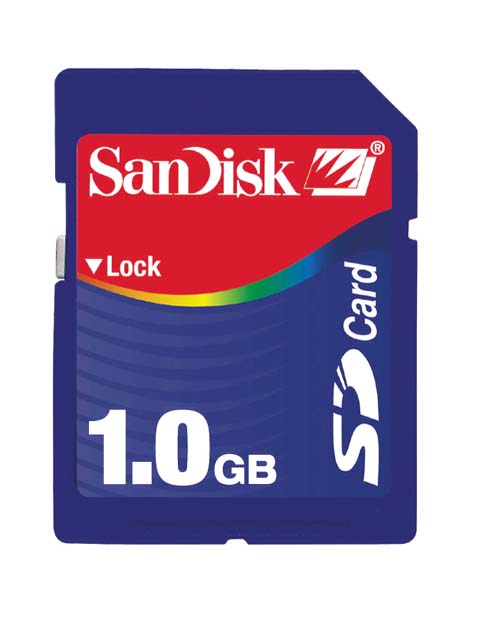 SanDisk、1GB SDメモリーカードを世界初出荷