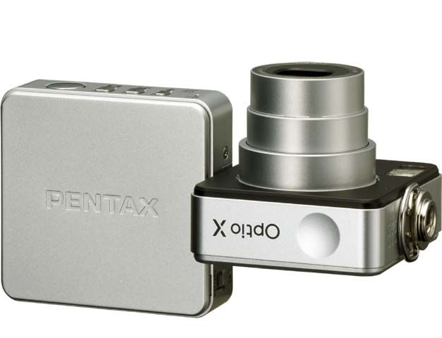 ペンタックス、スイベルボディのコンパクトデジカメ「オプティオX」