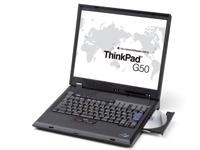 レノボ、3スピンドルのデスクノート「ThinkPad G50」