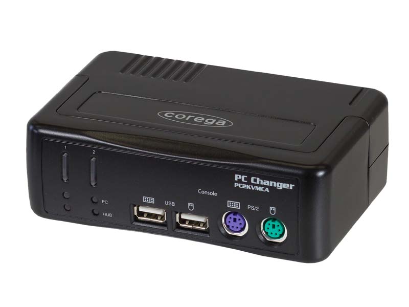 コレガ、USBとPS/2両対応のUSB Hub付きPC切替器