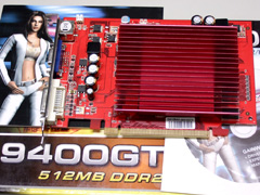 購入したGeForce 9400 GT/512MBのファンレスモデル