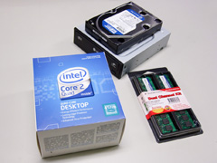 CPU、メモリ、HDD、DVDドライブ
