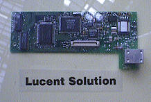 Lucent製チップ採用のノート用内蔵モデム