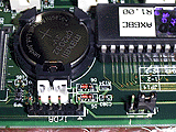 IrDAユニット接続コネクタと、WOL用コネクタ、Flash BIOS