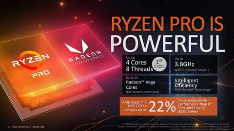 【イベントレポート】AMD、ノートPC向けCPU Ryzen 3-2300U/2200U ～企業向けRyzen Pro Mobileは第2四半