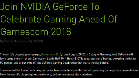 やじうまpc Watch Nvidia 8月20日に あっと驚くサプライズ の発表