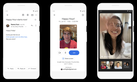 Gmailアプリでビデオ会議が可能に Google Meet機能を実装 Pc Watch