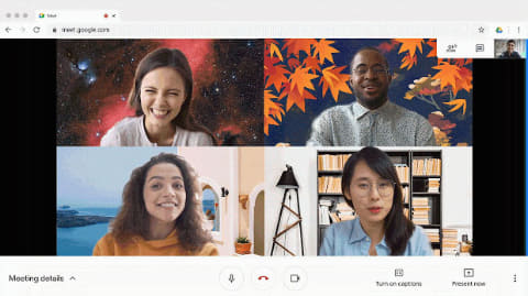 Google Meet、背景画像設定機能を追加 - PC Watch