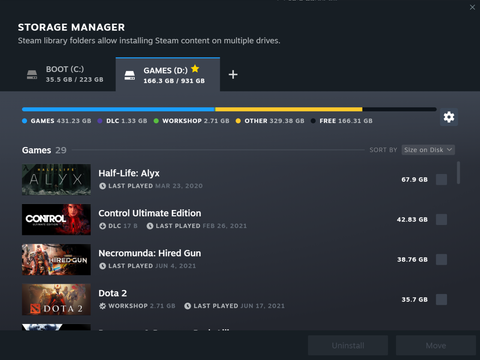 Steamクライアント更新 ダウンロード機能改善やストレージ管理機能実装 Pc Watch