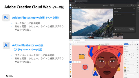 ブラウザ版photoshopやillustratorが登場 Web活用でコラボレーションを強力に支援 Pc Watch