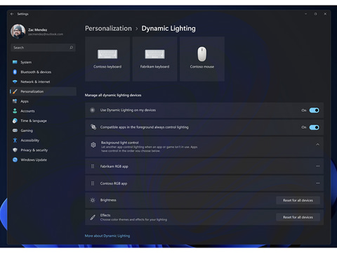 ゲーミングデバイスの光り方をOS設定から変更可能に。Windows 11