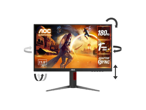 aocゲーミングモニター 180HZ AOC、180Hz/1ms対応のゲーミングモニターなど4機種 - PC Watch