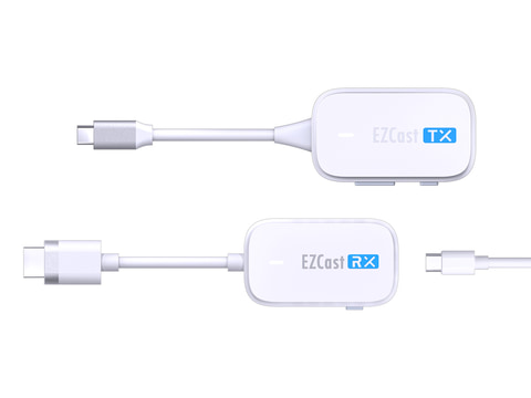 EZCast Pocket USB-C to HDMI アダプター 60W USB PDパススルー給電対応のType-C to HDMI無線化アダプタ