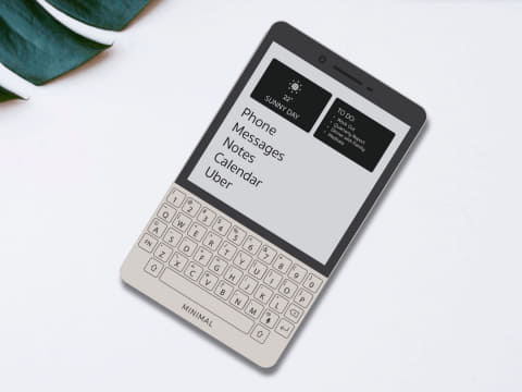 E Inkと物理キーボード搭載のAndroidスマホ「Minimal Phone」 - PC Watch