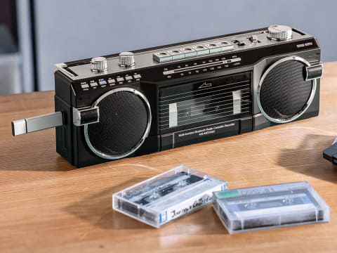 レトロ　ラジカセ　シャープダブルラジカセ　黒　インテリア レトロ ラジカセ シャープダブルラジカセ 黒 インテリア 2025年最新