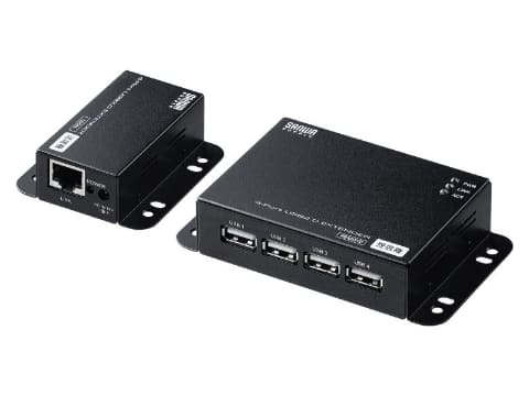 USB2.0エクステンダー（50m延長、2ポート）　サンワサプライ　未開封 サンワサプライ、USB 2.0信号をLANケーブルで50m延長する