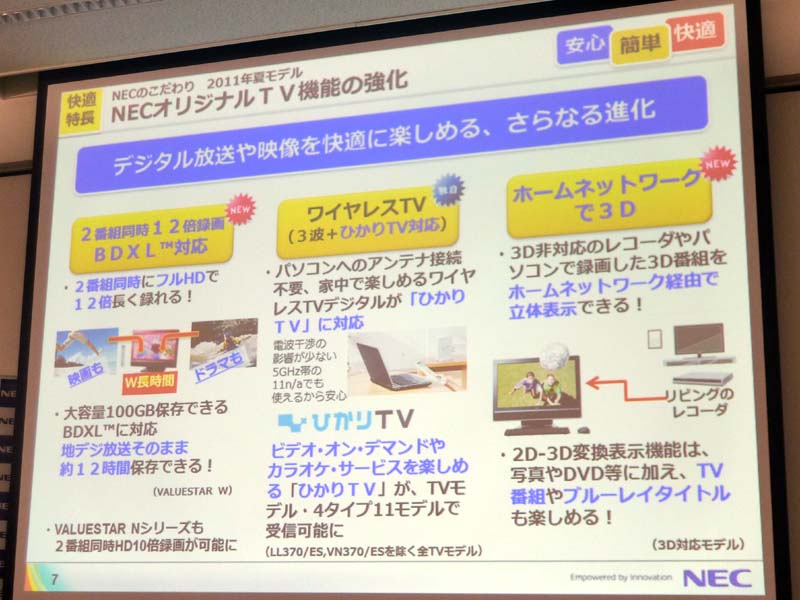 夏モデルのTV機能の進化点