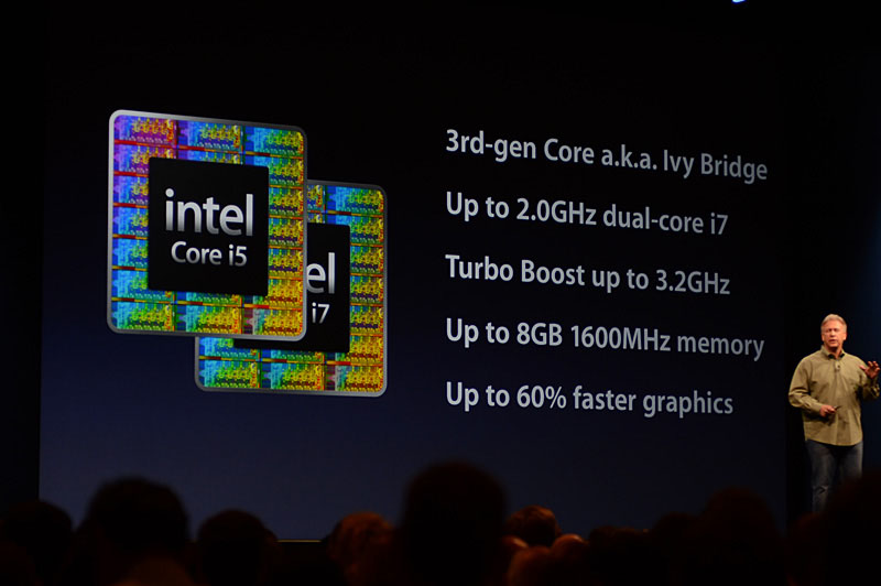 MacBook Airは標準モデルに低電圧版i5を採用。i7モデルにBTOできる