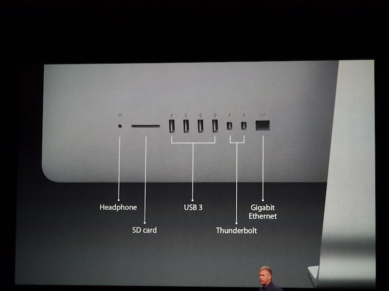 背面部の各種インターフェイスの様子