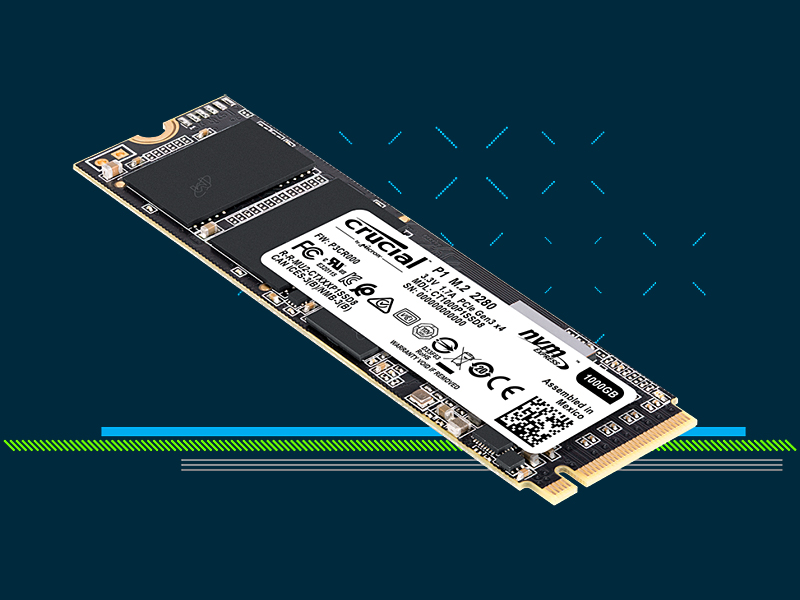 Crucial、容量1TBで219.99ドルのNVMe SSD「P1」 - PC Watch