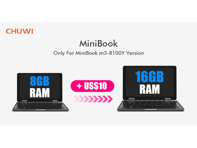 CHUWI、MiniBookにメモリ16GB/ストレージ512GBの日本限定「ネオ版