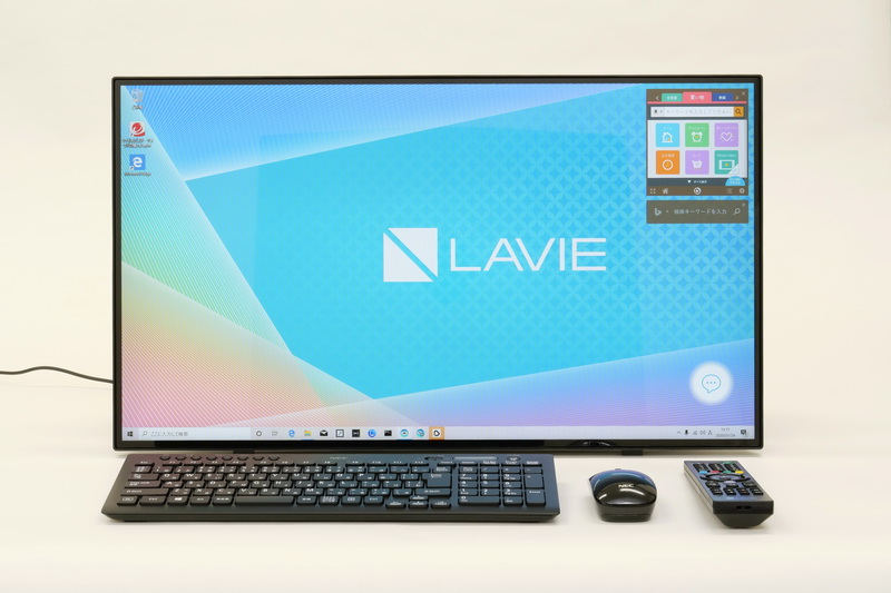 Hothotレビュー Nec Pc 画面が鳴るなどディスプレイ一体デザインで洗練化されたリビング向けpc Lavie Home All In One Pc Watch