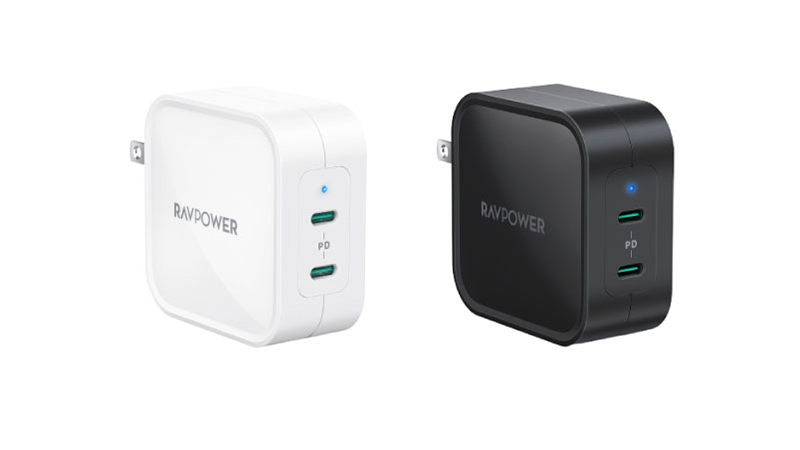 RAVPower、USB Type-C×2搭載で90W PD出力対応の小型充電器