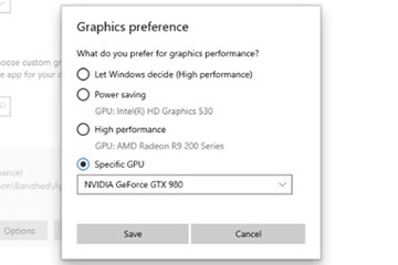 アプリごとに利用gpuを選択可能になったwindows 10プレビュー版 Pc Watch