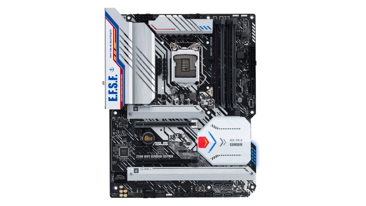 ASUS、ガンダムデザインのZ590マザーボードなど - PC Watch
