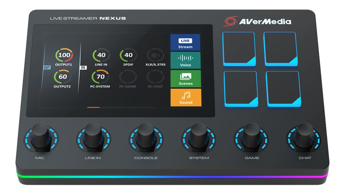 AVerMedia、ライブ配信者向けデバイス。6系統音声ミックスやシーン