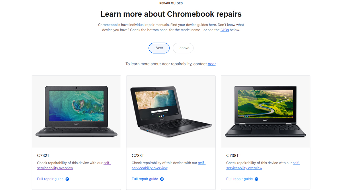 Google、Chromebookの修理マニュアル公開。教育機関での自力修理向け