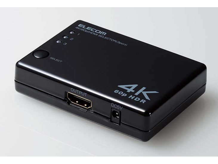 エレコム、3基の4K/60Hz対応HDMIを搭載するHDMI切り替え機。PS5でも利用可能 - PC Watch