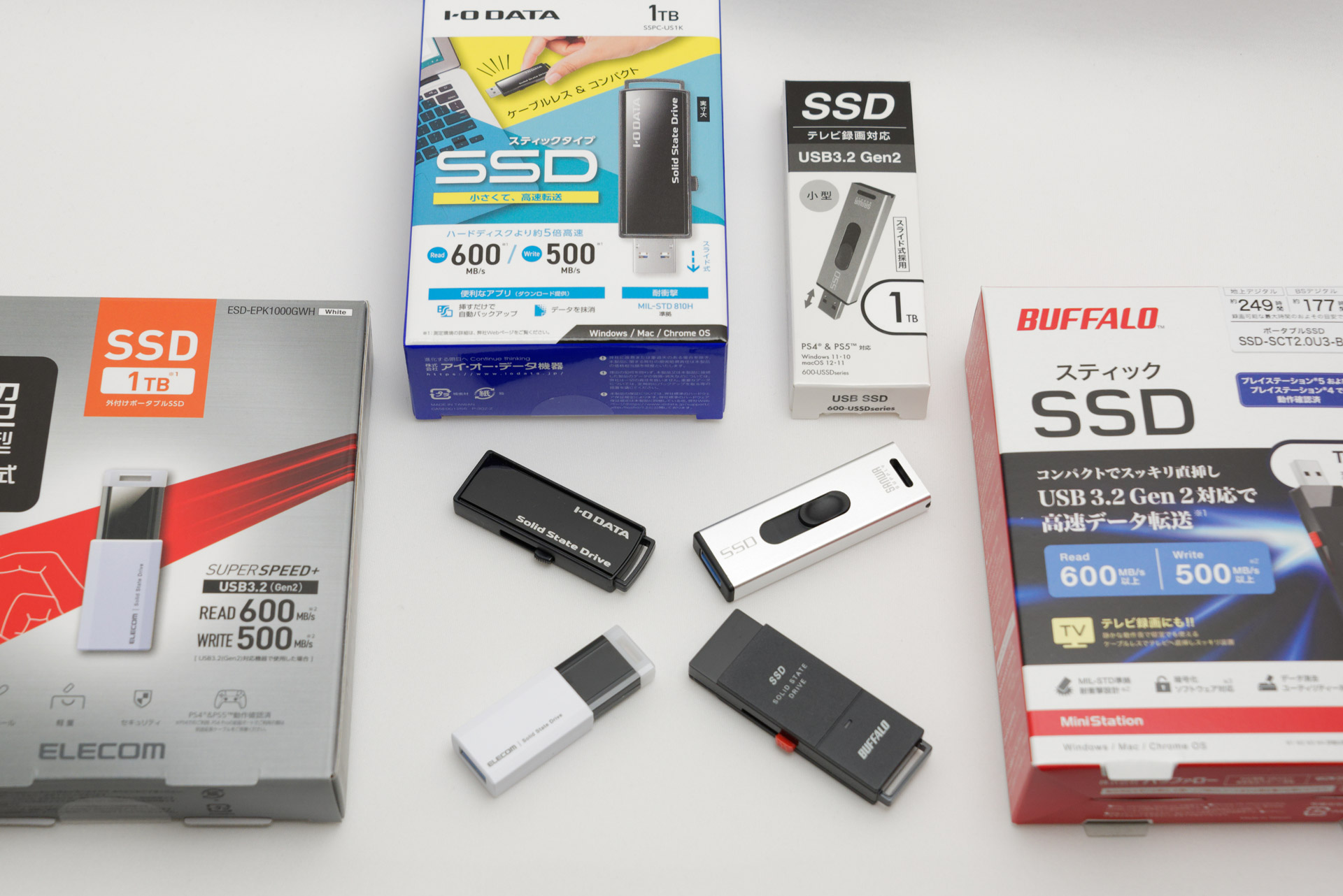 特集】人気のスティック型SSD、4種類を検証。高速なUSB 3.1タイプの