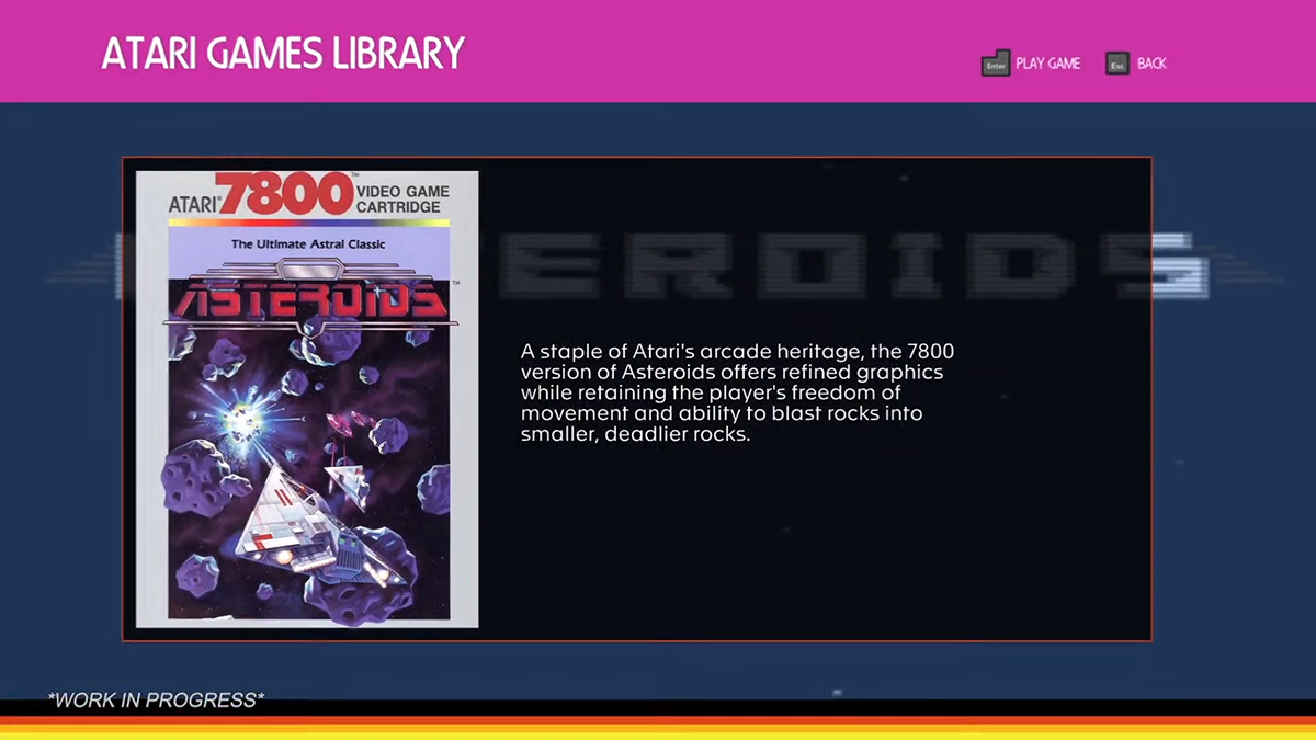 Atari 50周年で、90以上のゲームなどを収録した記念ソフト。PCや 
