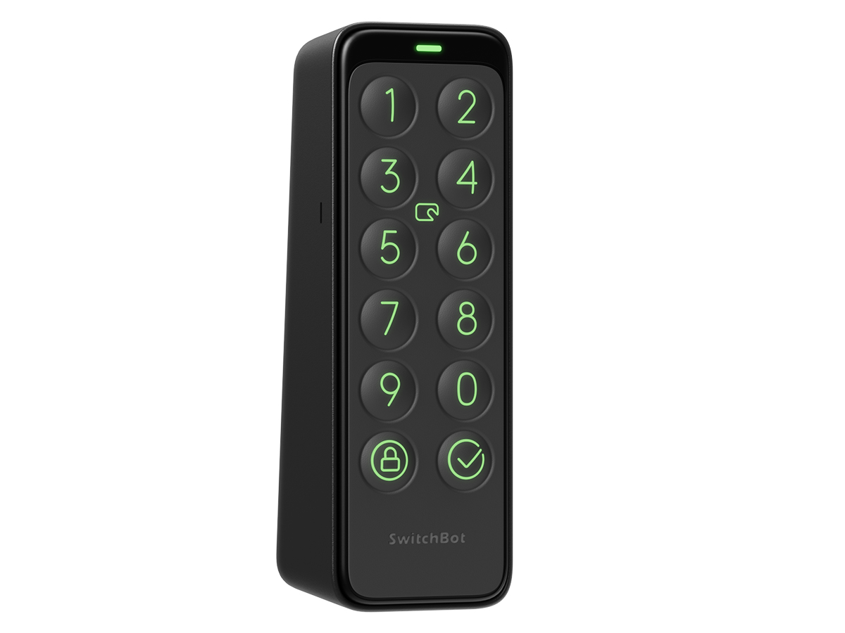スマートロックを暗証番号や指紋認証で解錠できる「SwitchBotキー