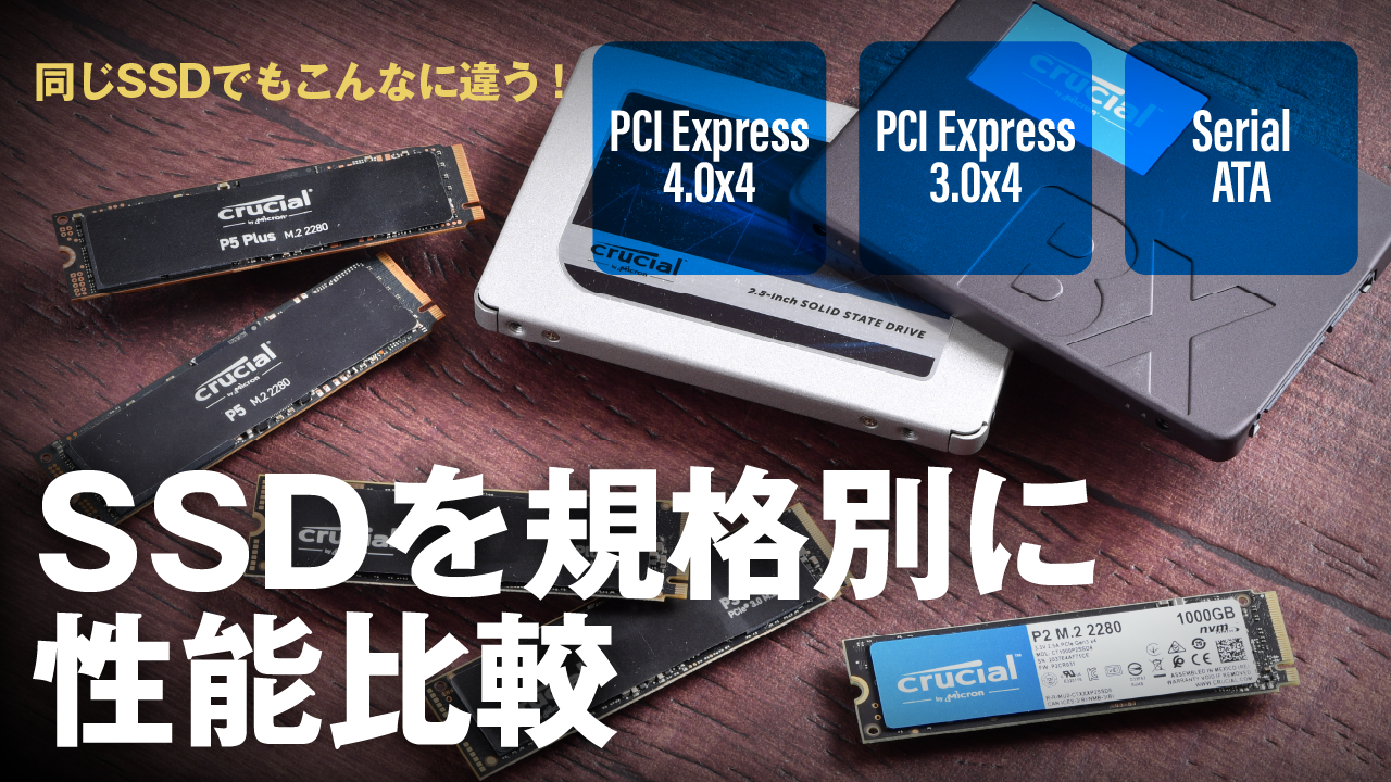 速度差10倍以上になることも！SATA、PCIe 4.0/3.0のSSDを性能測定