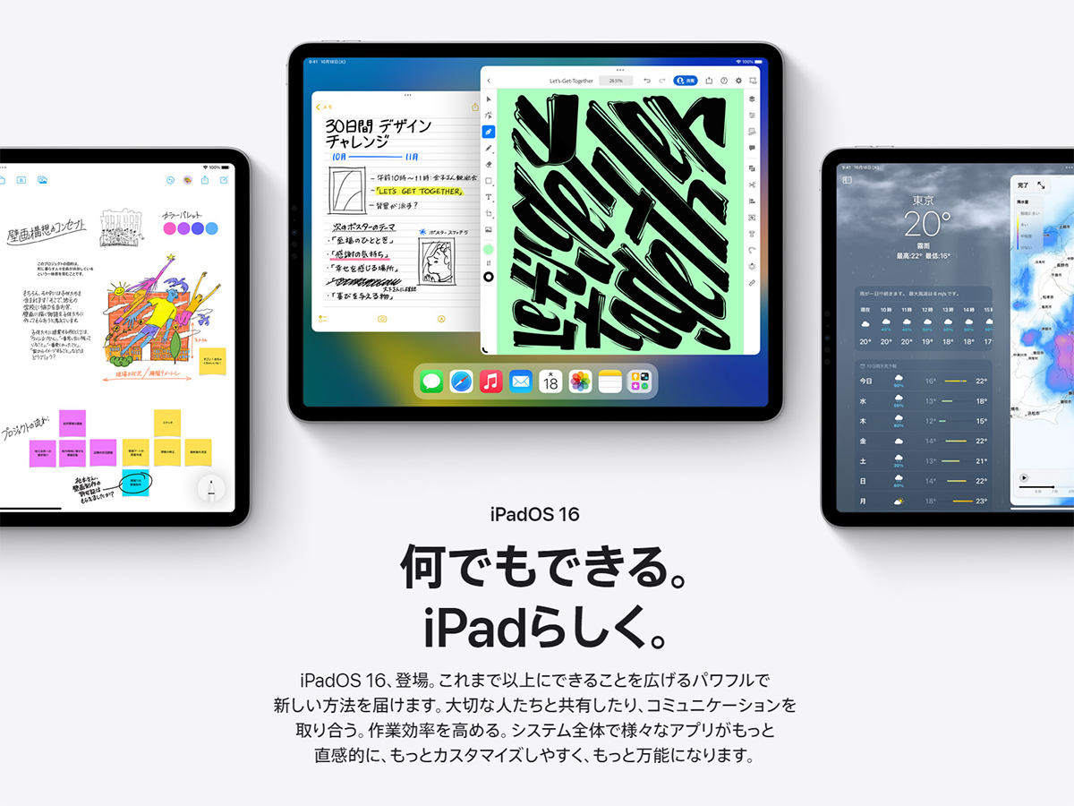 iPadOS 16.1提供開始。アプリのウィンドウ表示や日本語テキスト認識が可能に - PC Watch